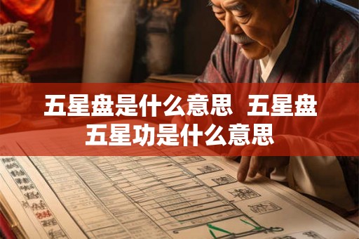 五星盘是什么意思  五星盘五星功是什么意思