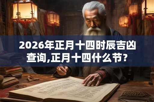 2026年正月十四时辰吉凶查询,正月十四什么节？