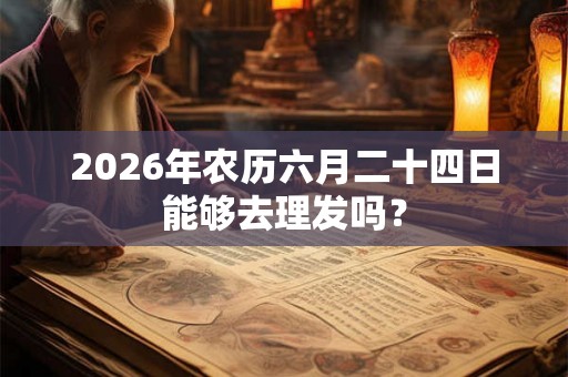 2026年农历六月二十四日能够去理发吗？