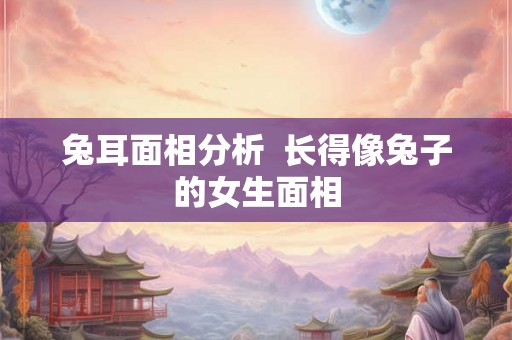 兔耳面相分析  长得像兔子的女生面相