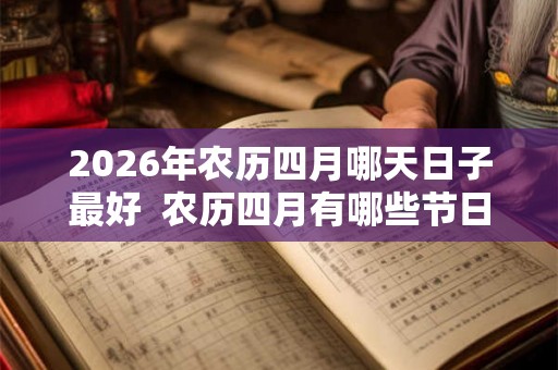 2026年农历四月哪天日子最好  农历四月有哪些节日