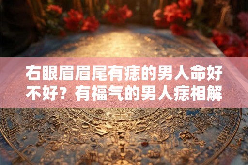 右眼眉眉尾有痣的男人命好不好？有福气的男人痣相解析！