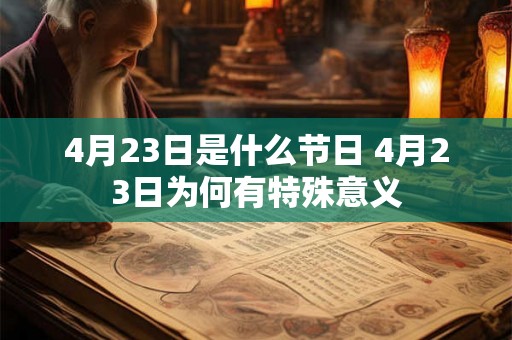 4月23日是什么节日 4月23日为何有特殊意义
