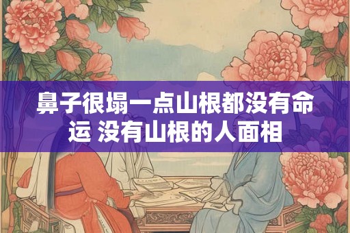 鼻子很塌一点山根都没有命运 没有山根的人面相