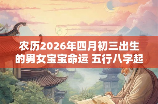 农历2026年四月初三出生的男女宝宝命运 五行八字起名参考