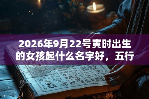 2026年9月22号寅时出生的女孩起什么名字好，五行属什么