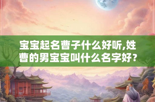 宝宝起名曹子什么好听,姓曹的男宝宝叫什么名字好？