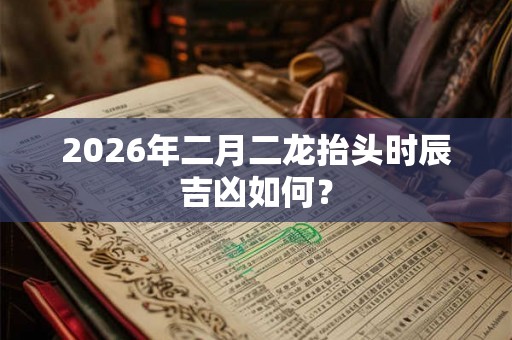 2026年二月二龙抬头时辰吉凶如何？