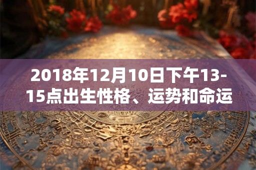2018年12月10日下午13-15点出生性格、运势和命运