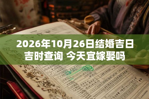 2026年10月26日结婚吉日吉时查询 今天宜嫁娶吗