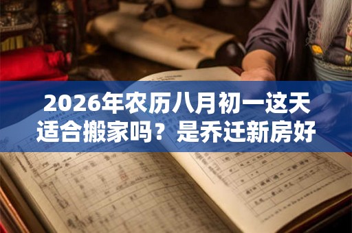 2026年农历八月初一这天适合搬家吗？是乔迁新房好日子吗