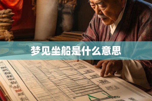 梦见坐船是什么意思
