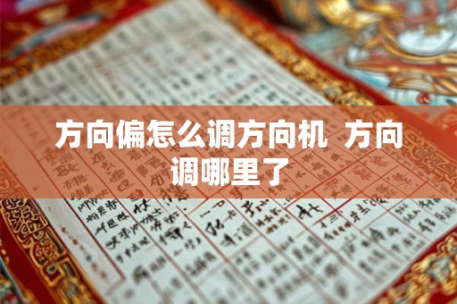 方向偏怎么调方向机  方向调哪里了