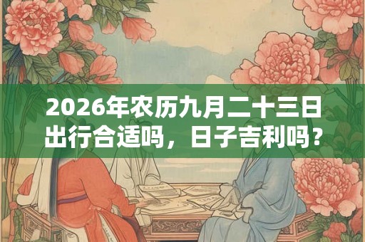 2026年农历九月二十三日出行合适吗，日子吉利吗？