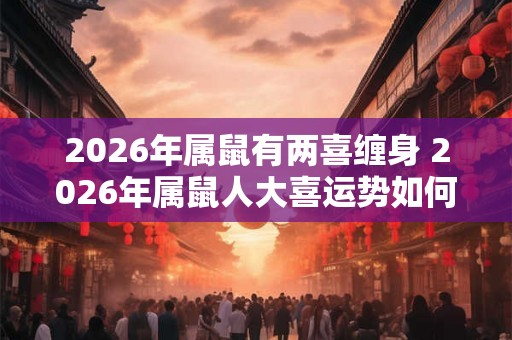 2026年属鼠有两喜缠身 2026年属鼠人大喜运势如何