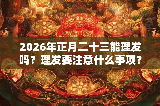 2026年正月二十三能理发吗？理发要注意什么事项？