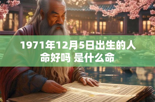 1971年12月5日出生的人命好吗 是什么命