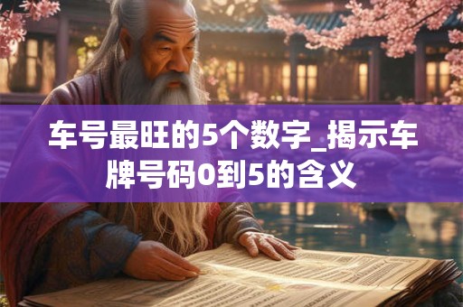 车号最旺的5个数字_揭示车牌号码0到5的含义