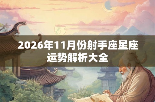 2026年11月份射手座星座运势解析大全