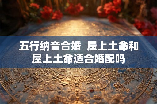 五行纳音合婚  屋上土命和屋上土命适合婚配吗