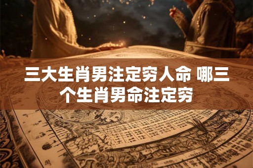 三大生肖男注定穷人命 哪三个生肖男命注定穷