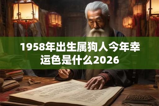 1958年出生属狗人今年幸运色是什么2026