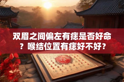 双眉之间偏左有痣是否好命？喉结位置有痣好不好？