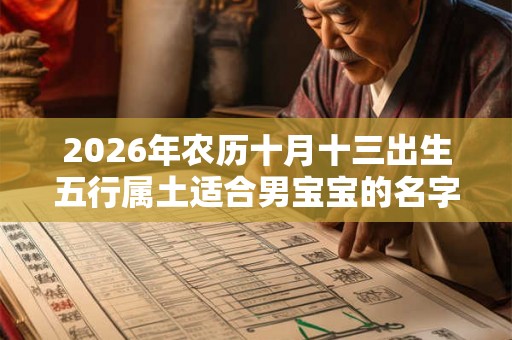 2026年农历十月十三出生五行属土适合男宝宝的名字 2026年农历十月十三出生五行属土适合男宝宝的名字