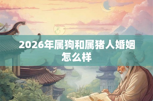 2026年属狗和属猪人婚姻怎么样