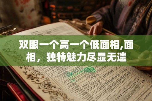 双眼一个高一个低面相,面相,独特魅力尽显无遗 双眼一个高一个低面相,面相,独特魅力尽显无遗