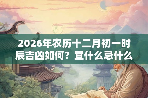 2026年农历十二月初一时辰吉凶如何?宜什么忌什么? 2026年农历十二月初一时辰吉凶如何?宜什么忌什么?