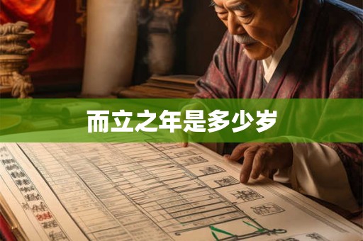 而立之年是多少岁