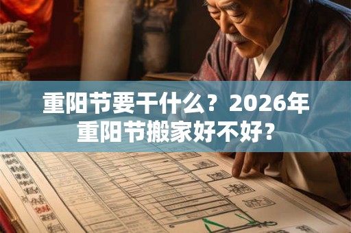 重阳节要干什么？2026年重阳节搬家好不好？