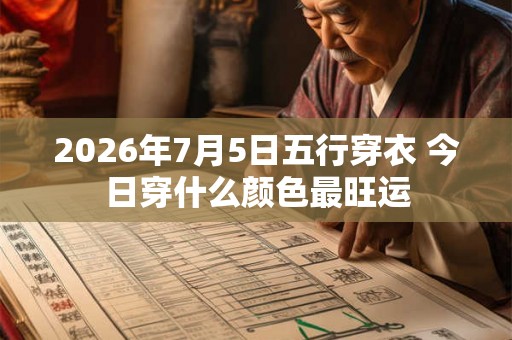 2026年7月5日五行穿衣 今日穿什么颜色最旺运