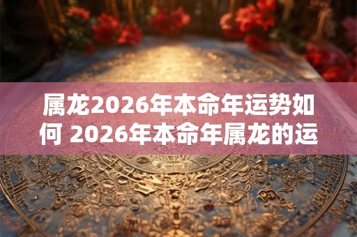 属龙2026年本命年运势如何 2026年本命年属龙的运势如何 属龙2026年本命年运势如何 2026年本命年属龙的运势如何