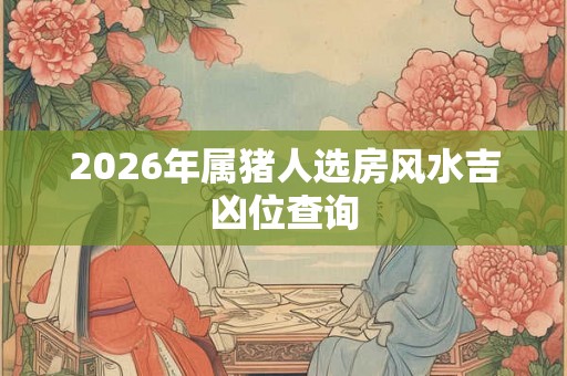2026年属猪人选房风水吉凶位查询
