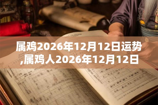 属鸡2026年12月12日运势,属鸡人2026年12月12日财运,生肖鸡2026年12月12日运势