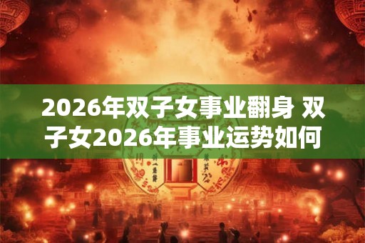 2026年双子女事业翻身 双子女2026年事业运势如何 2026年双子女事业翻身 双子女2026年事业运势如何
