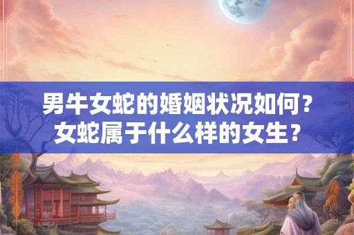 男牛女蛇的婚姻状况如何？女蛇属于什么样的女生？