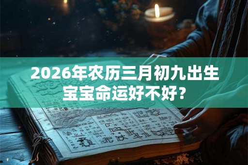 2026年农历三月初九出生宝宝命运好不好？