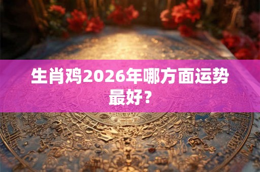 生肖鸡2026年哪方面运势最好？
