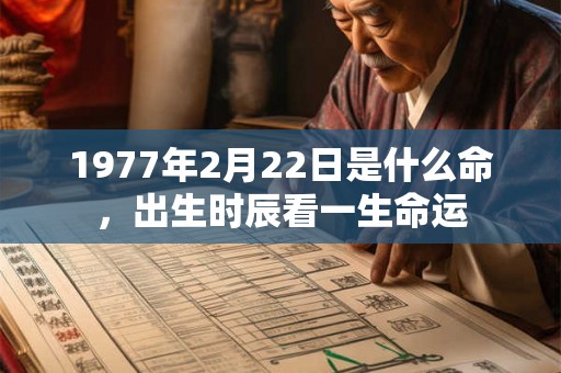 1977年2月22日是什么命，出生时辰看一生命运