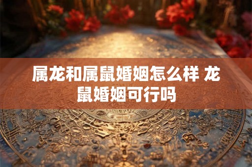 属龙和属鼠婚姻怎么样 龙鼠婚姻可行吗