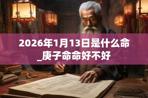 2026年1月13日是什么命_庚子命命好不好