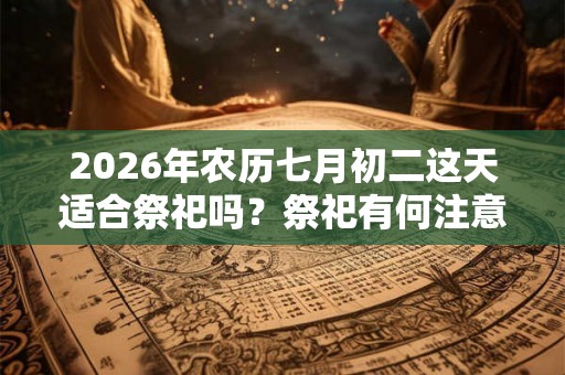 2026年农历七月初二这天适合祭祀吗？祭祀有何注意事项？