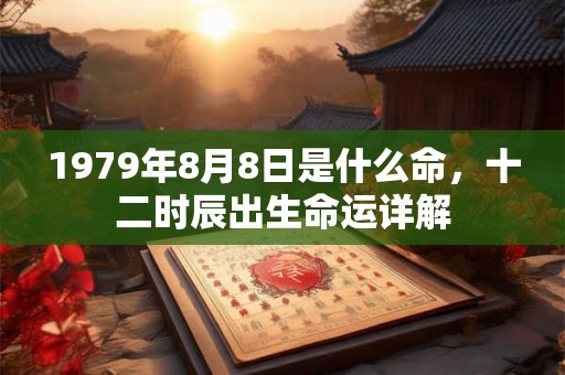 1979年8月8日是什么命，十二时辰出生命运详解