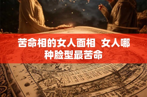 苦命相的女人面相  女人哪种脸型最苦命