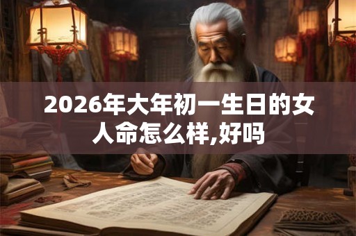 2026年大年初一生日的女人命怎么样,好吗
