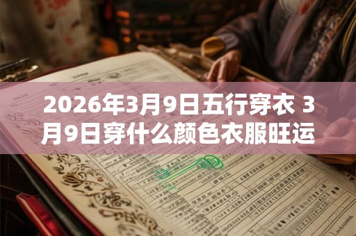 2026年3月9日五行穿衣 3月9日穿什么颜色衣服旺运