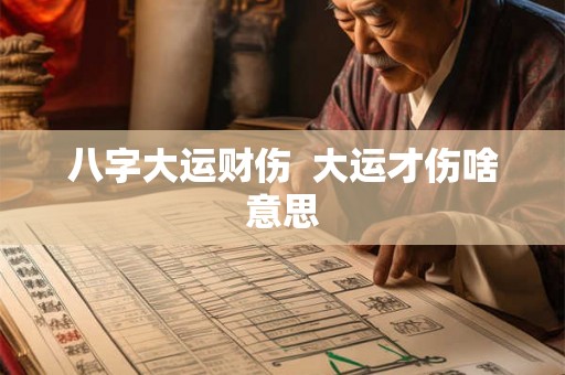 八字大运财伤 大运才伤啥意思 八字大运财伤 大运才伤啥意思